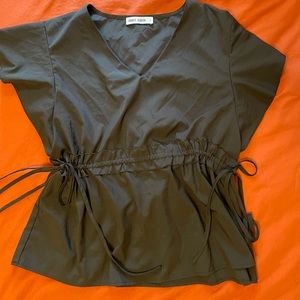 Grace Karin Business Casual Cinched Black Top